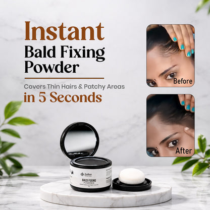 Instant Bald Fixing Powder | Covers Thin Hairs & Patchy Areas in 5 Seconds