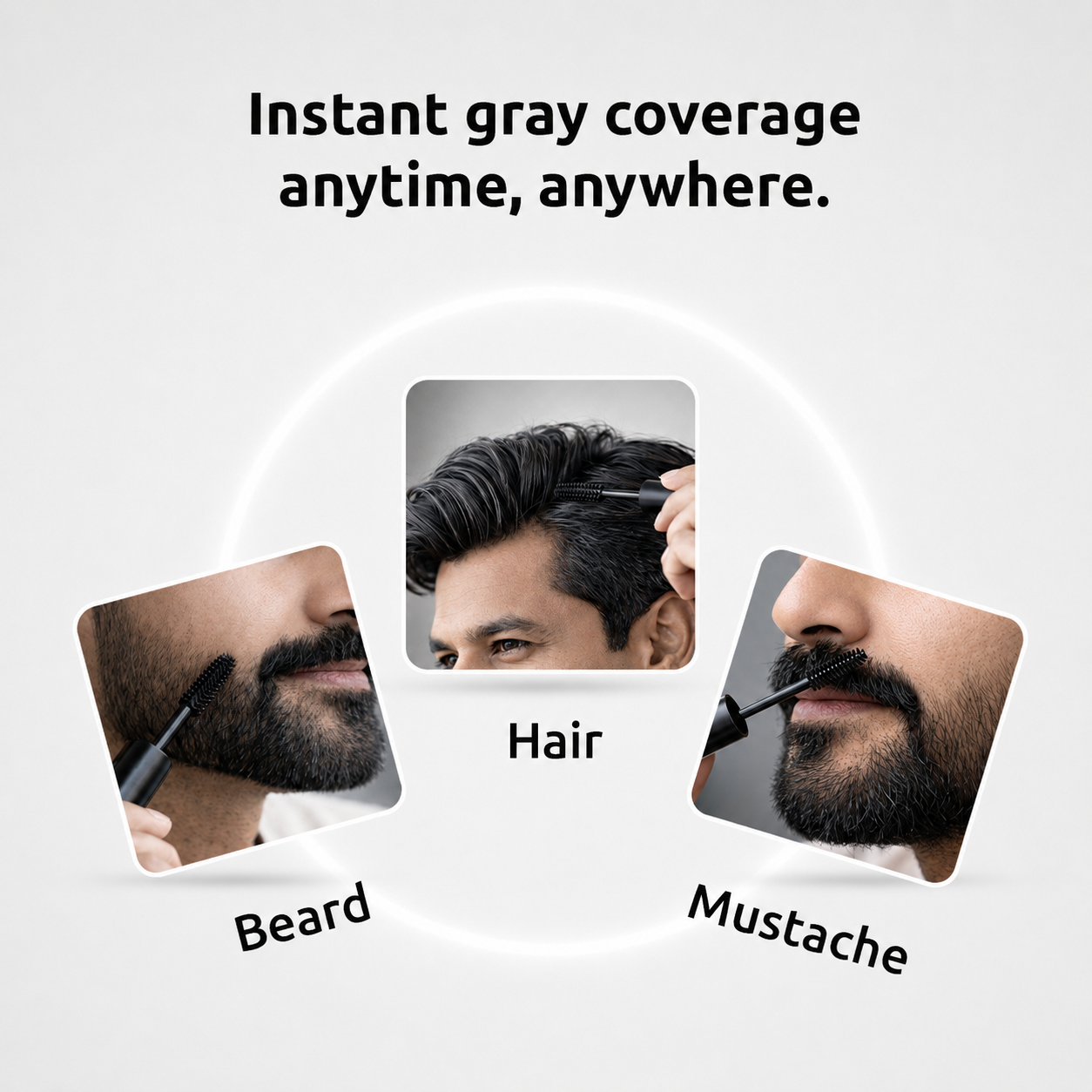 Instant 30-Second Gray Hair Coverage | Men’s Gray Hair Fixing Cream |