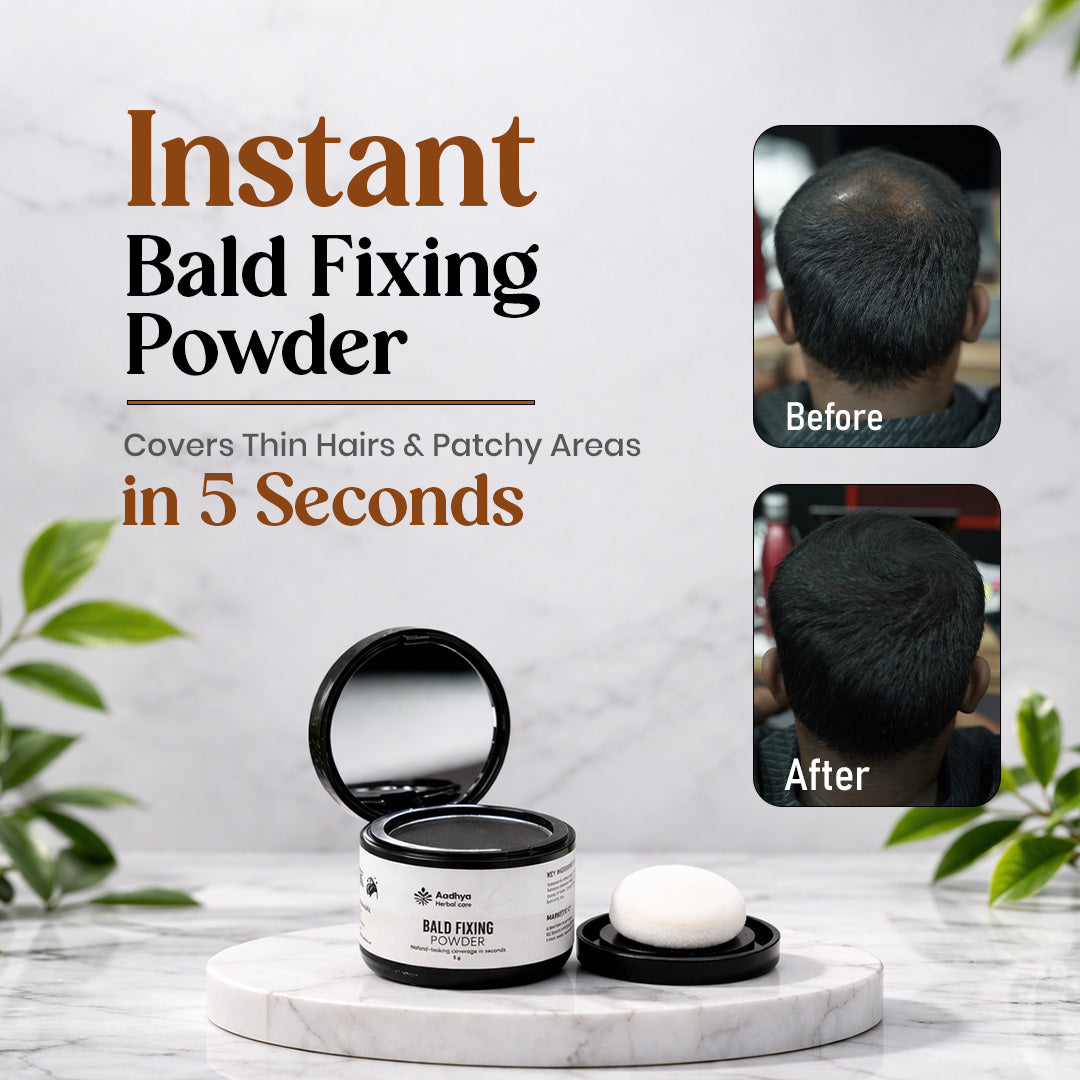 Instant Bald Fixing Powder | Covers Thin Hairs & Patchy Areas in 5 Seconds